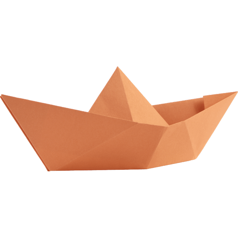 paper boat orange